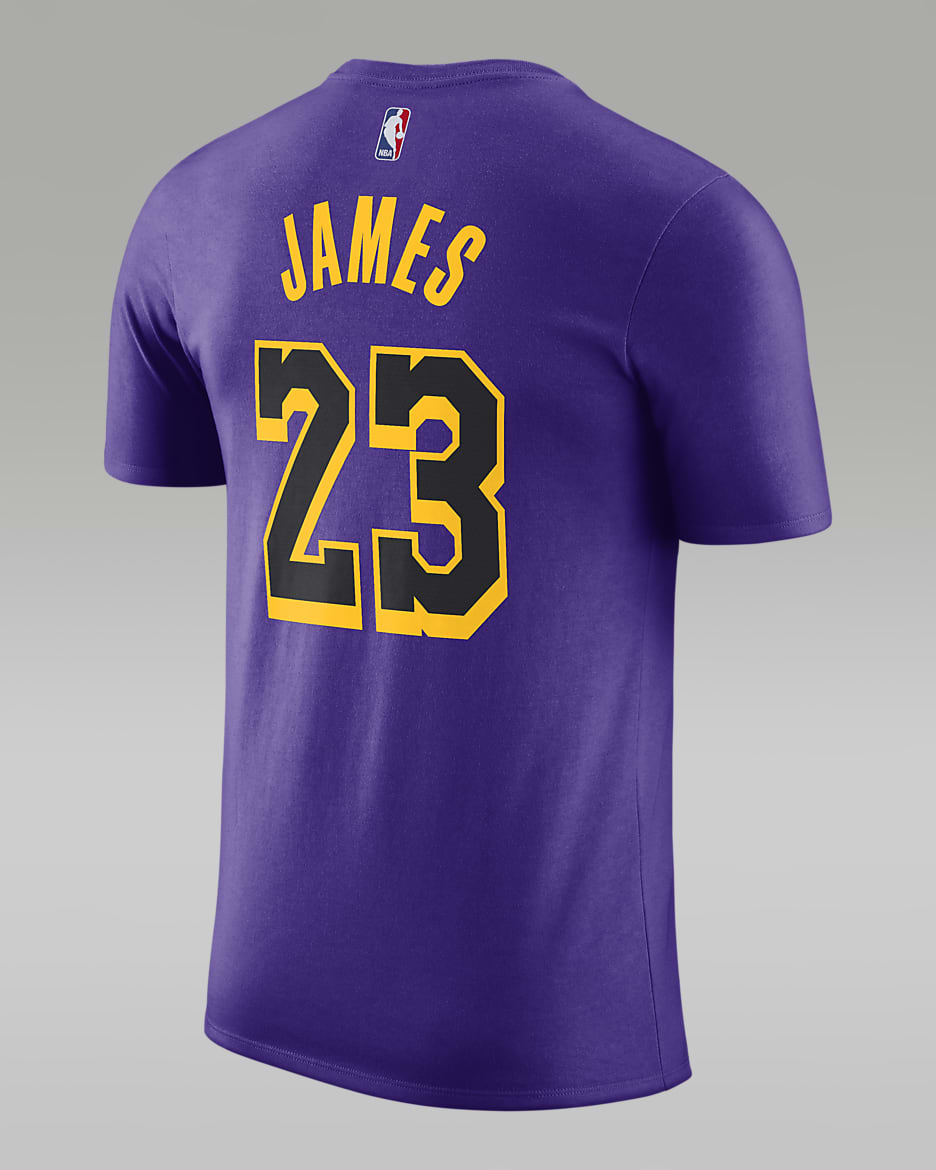 Los Angeles Lakers Statement Edition Men s Jordan NBA T Shirt. Nike ID